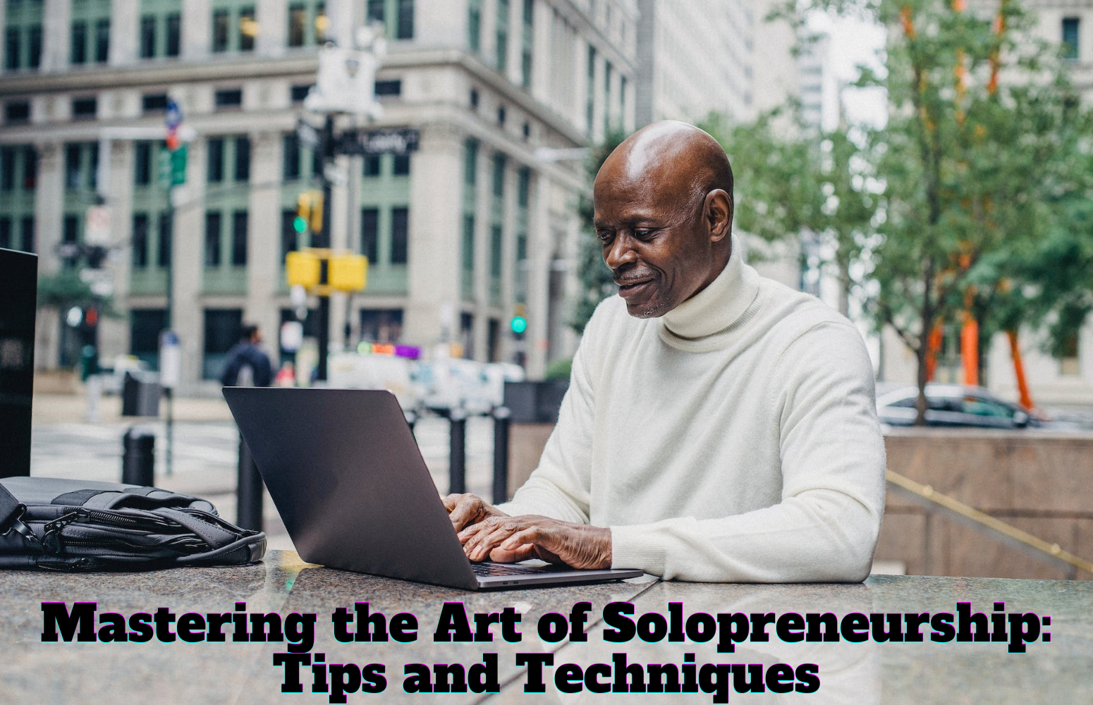 Solopreneurship Mastery - A Lone Entrepreneur Working on a Laptop
