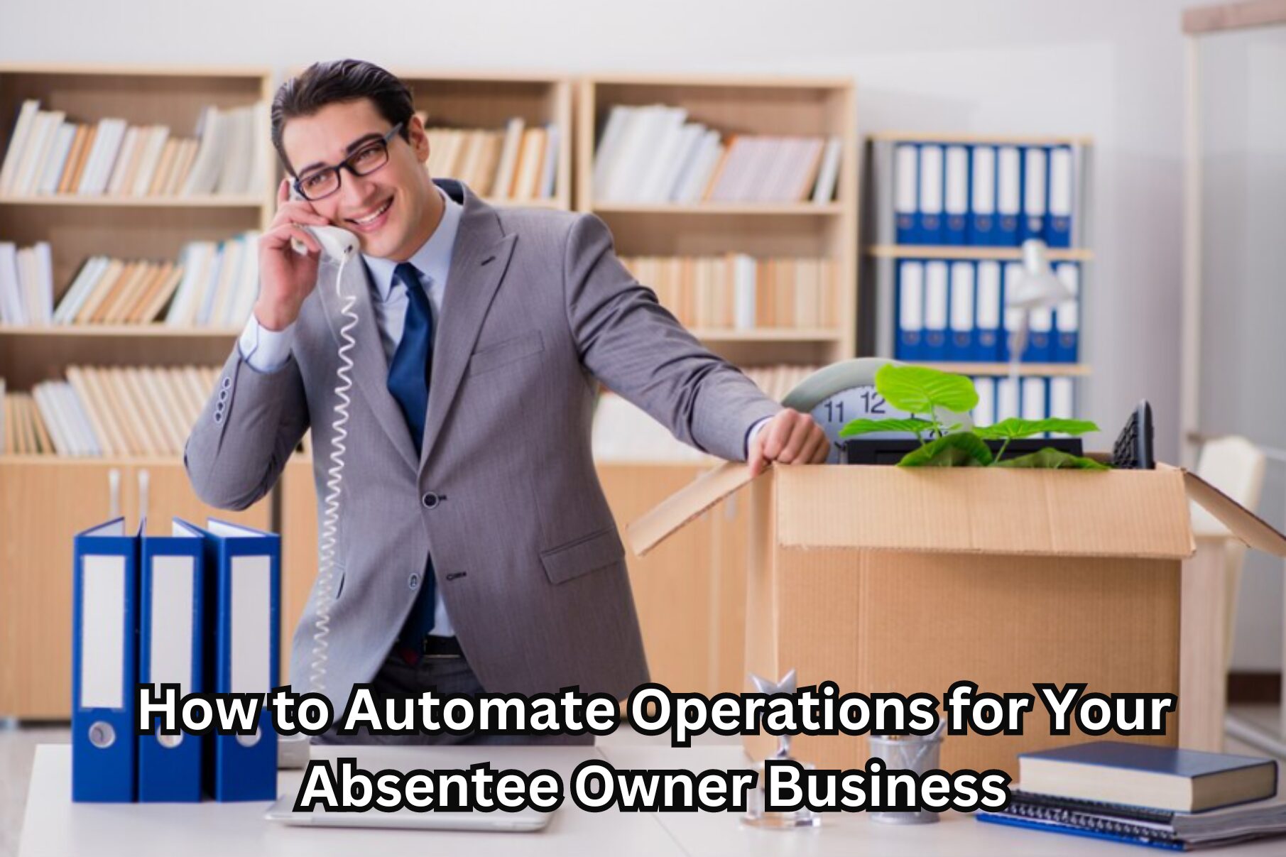 Absentee owner overseeing business remotely, managing operations and team efficiently from a distance.